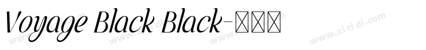 Voyage Black Black字体转换